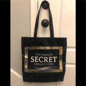 Victoria’s Secret Black Patent Leather Tote Bag